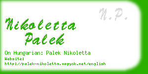 nikoletta palek business card